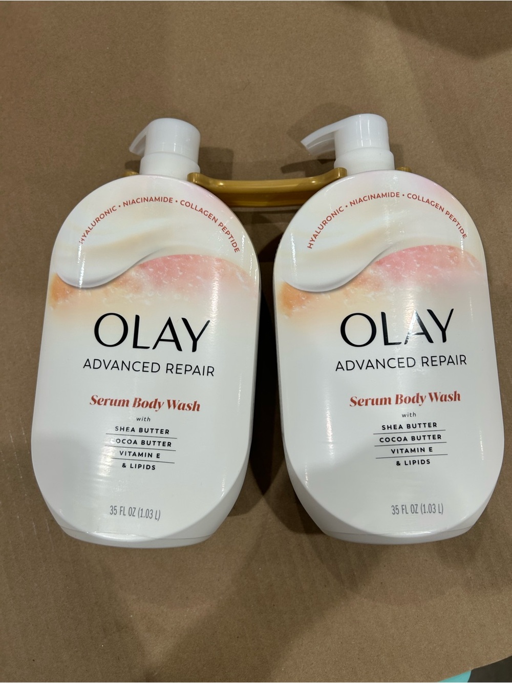 OLAY Advanced Repair Serum Body Wash - Pink, White, Gold value duo pack new